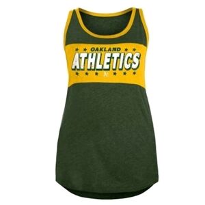 Small Oakland A's Athletics Women's NWT 2-tone Tank Top MLB GENUINE MERCHANDISE